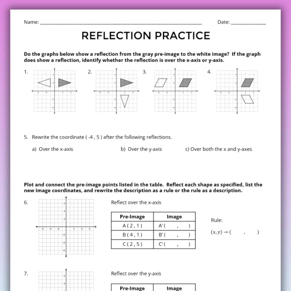 Reflections Practice Worksheet Practice Reflections On The Coordinate Plane CKMath Reflections Practice Worksheet Practice Reflections On The Coordinate Plane CKMath