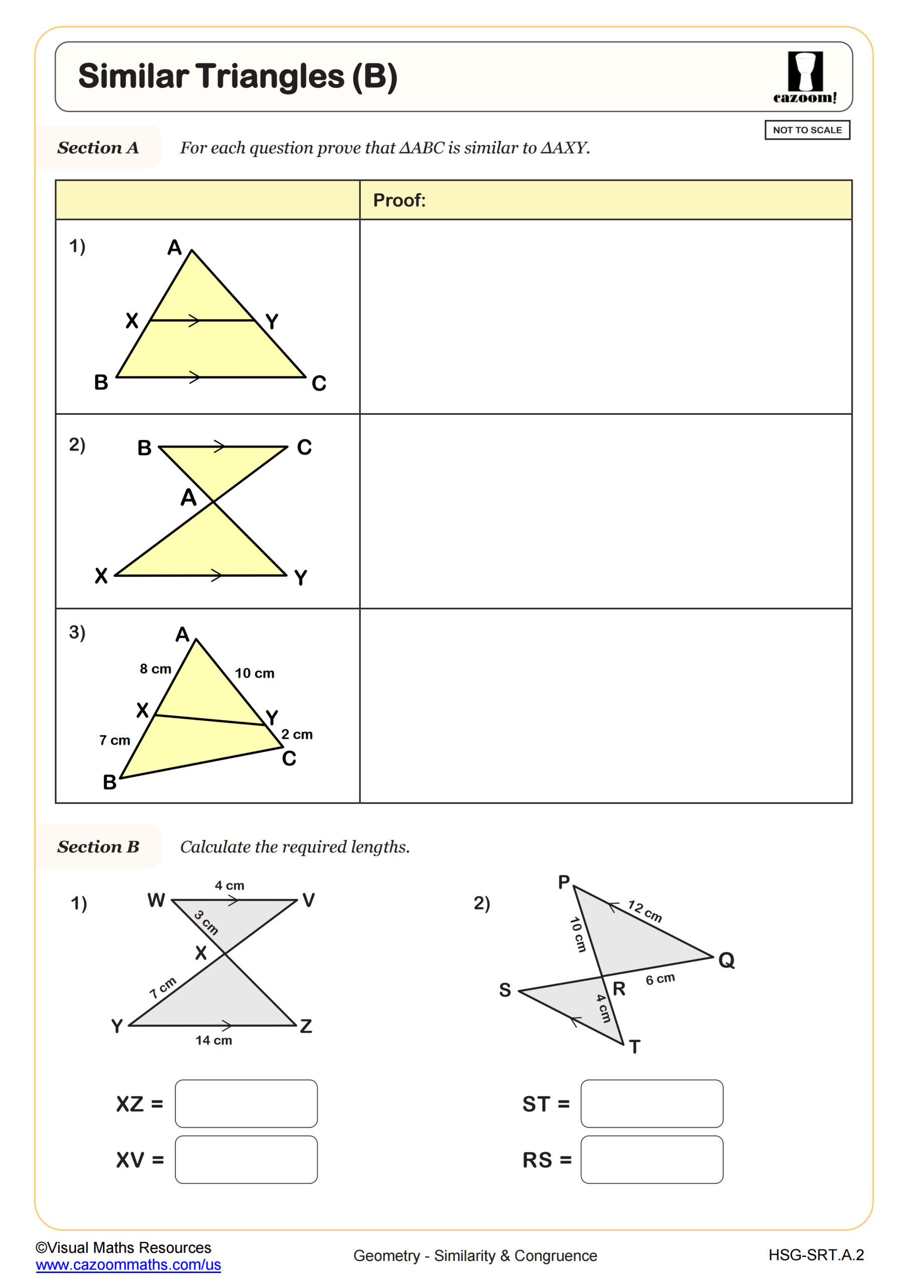 Similar Triangles B Worksheet Fun And Engaging Geometry PDF Worksheets Similar Triangles B Worksheet Fun And Engaging Geometry PDF Worksheets