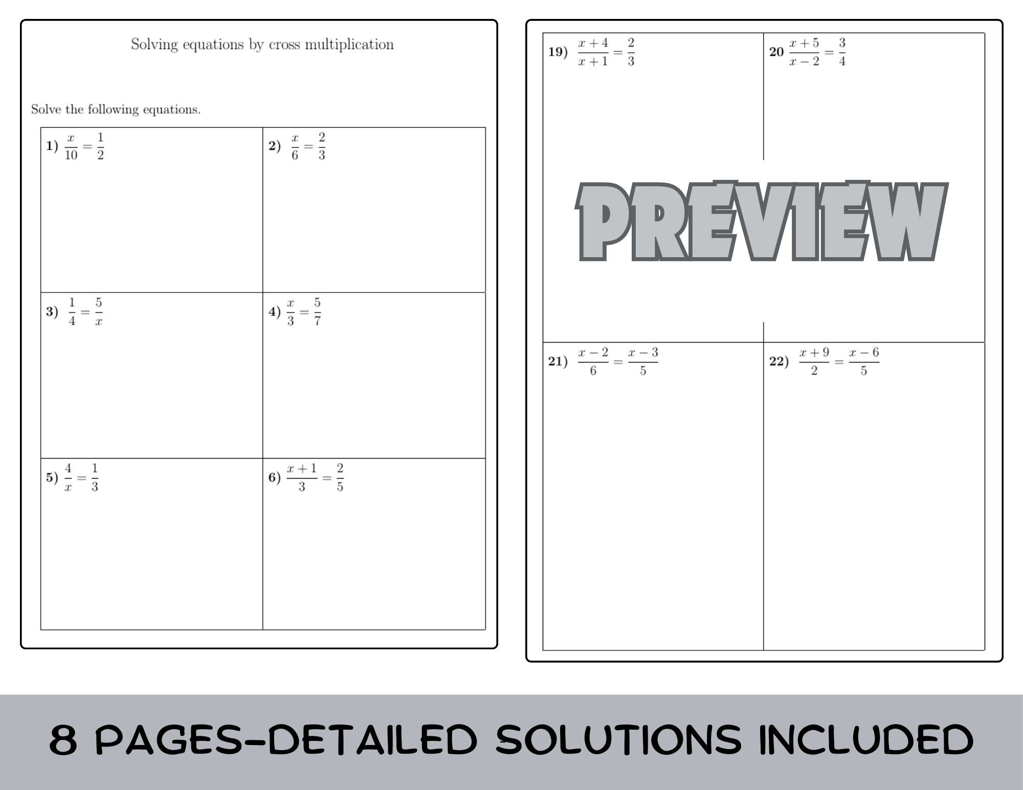 cross multiplication worksheet cross multiplication worksheet