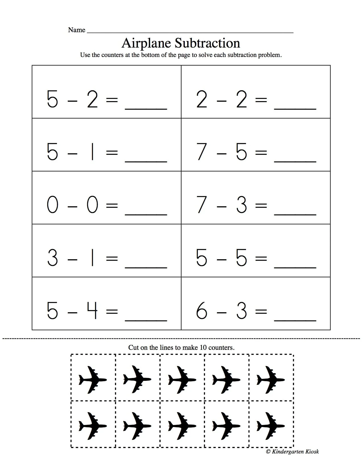 subtraction with manipulatives worksheets subtraction with manipulatives worksheets