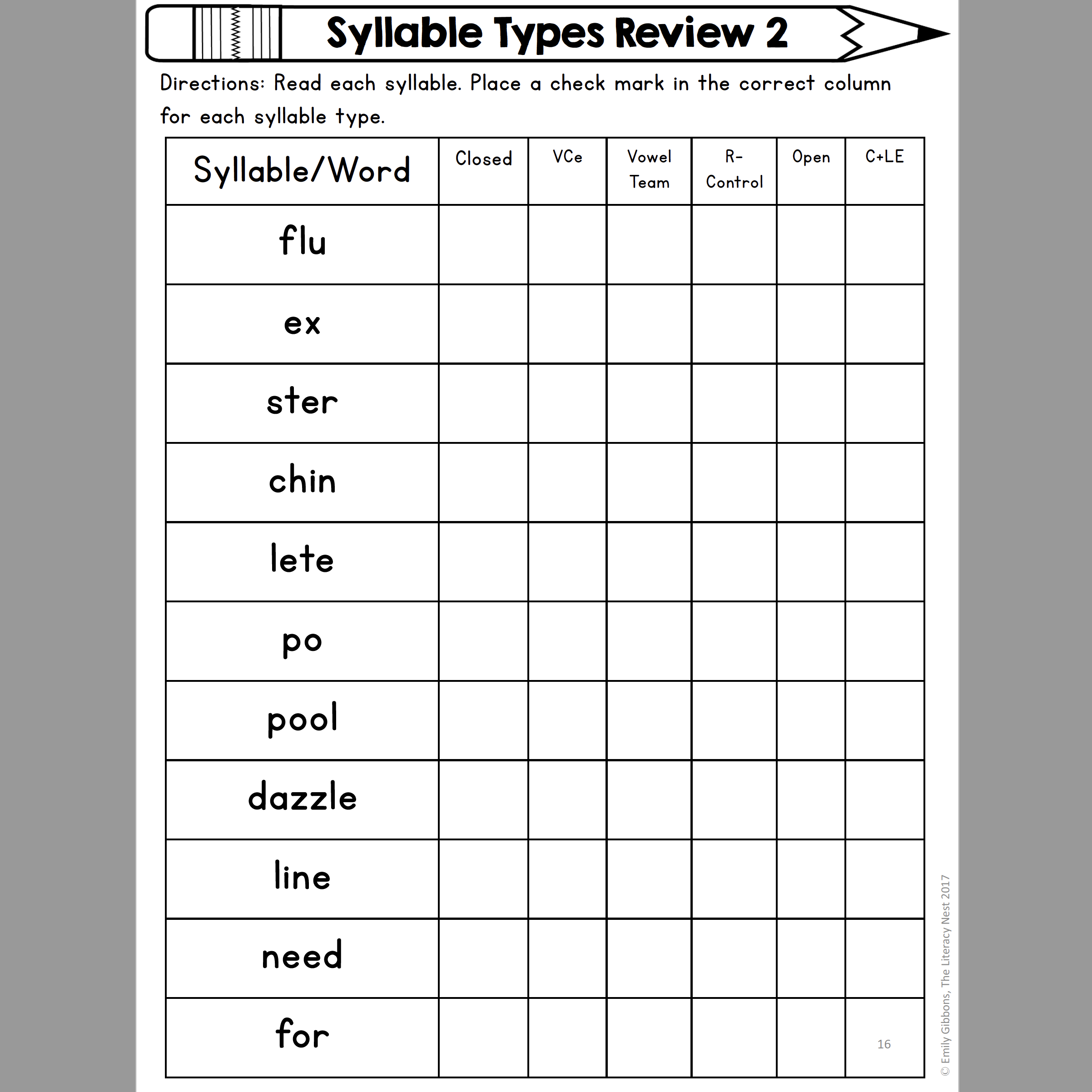 Syllable Division Activities For Explicit Phonics And Orton Gillingham The Literacy Nest Syllable Division Activities For Explicit Phonics And Orton Gillingham The Literacy Nest
