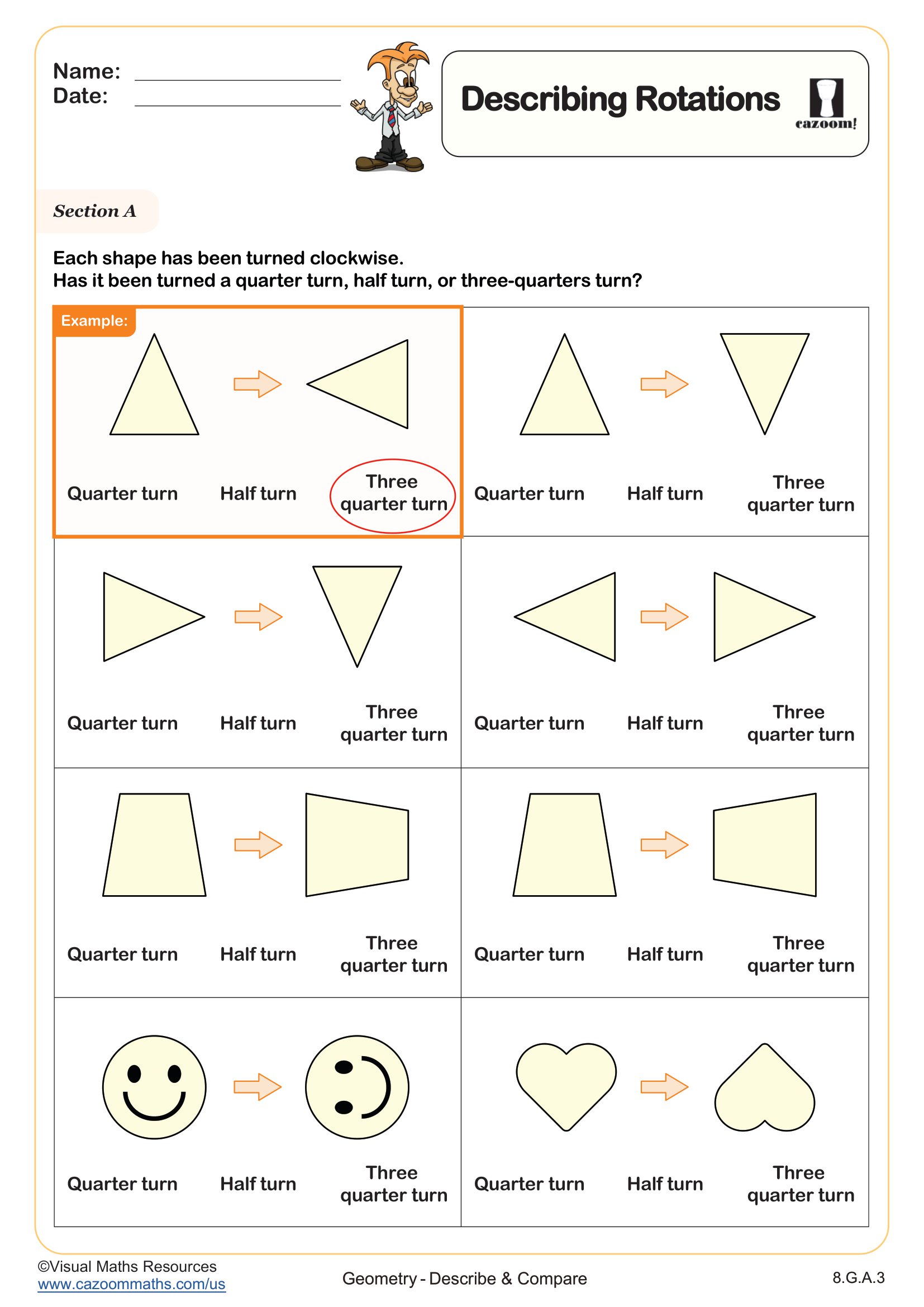 Title Worksheet sep Printable PDF 8th Grade Geometry Worksheet