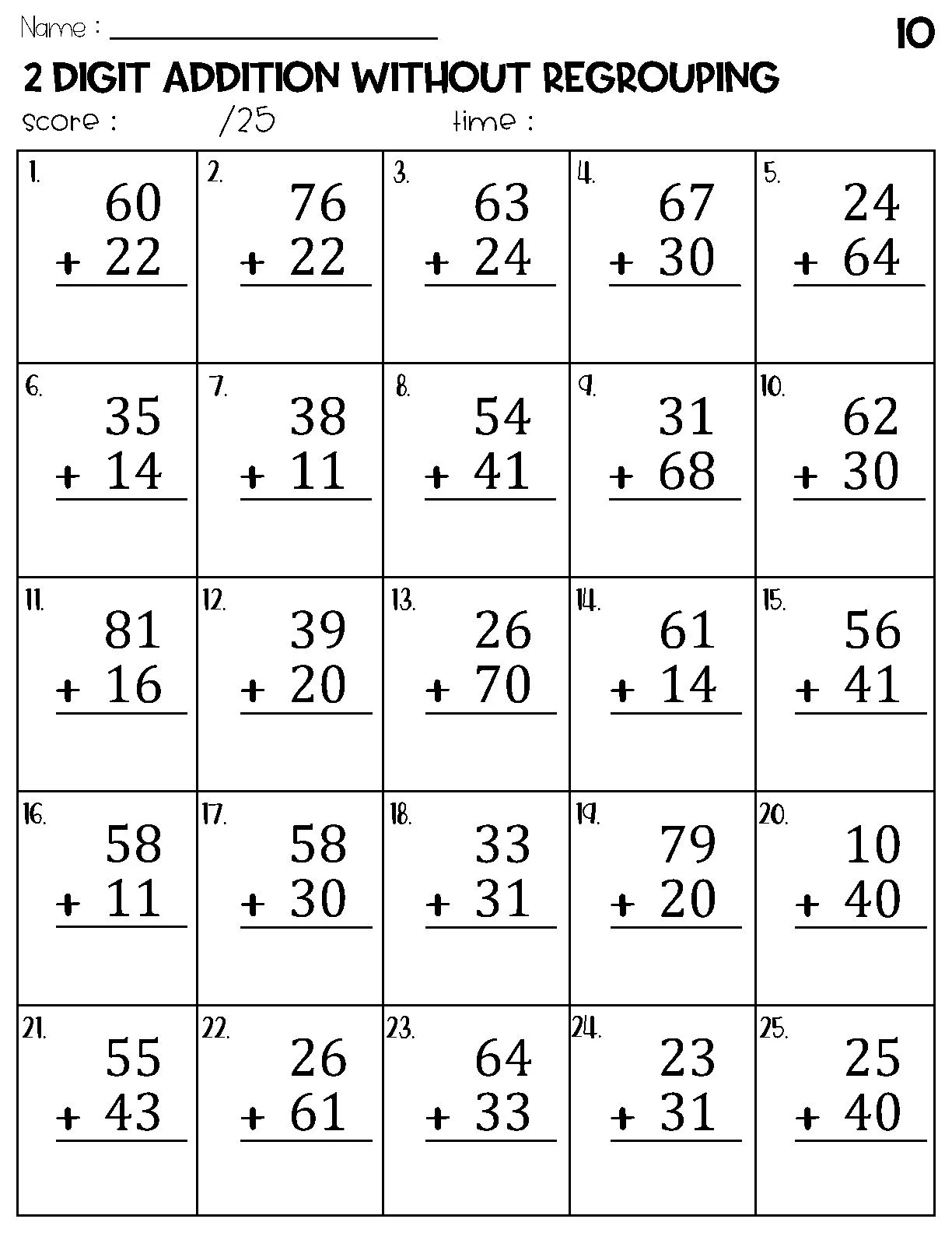 addition worksheets without carrying addition worksheets without carrying