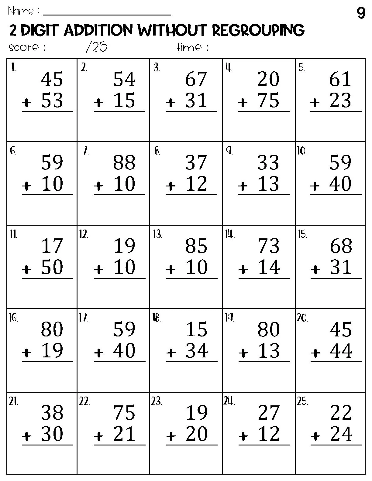 Two Digit Addition Without Regrouping Worksheets Etsy Two Digit Addition Without Regrouping Worksheets Etsy