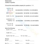 Understanding Addition Properties Worksheets