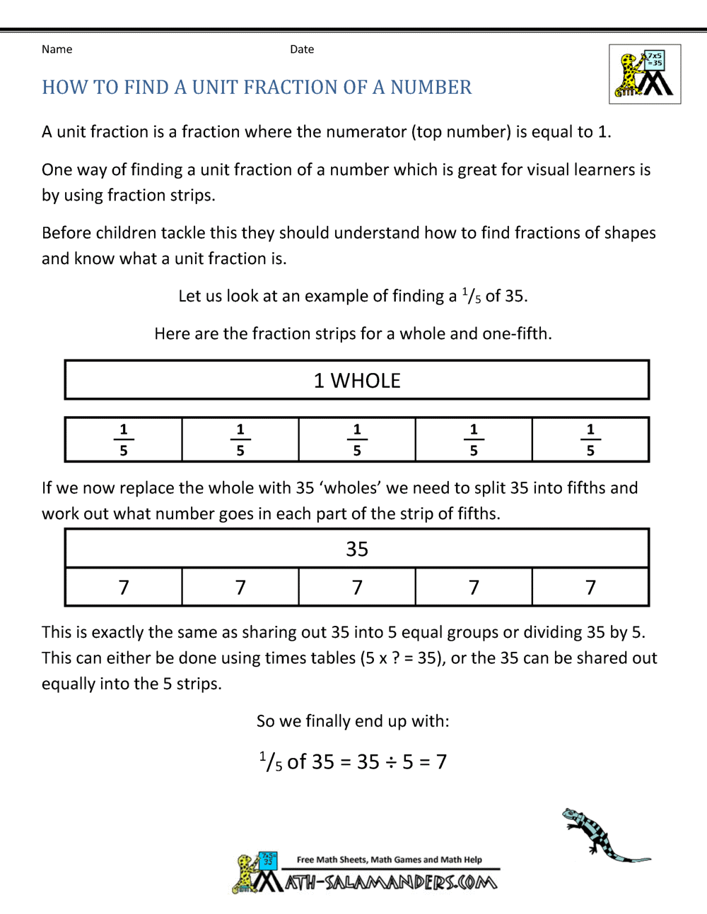 unit fractions worksheet unit fractions worksheet