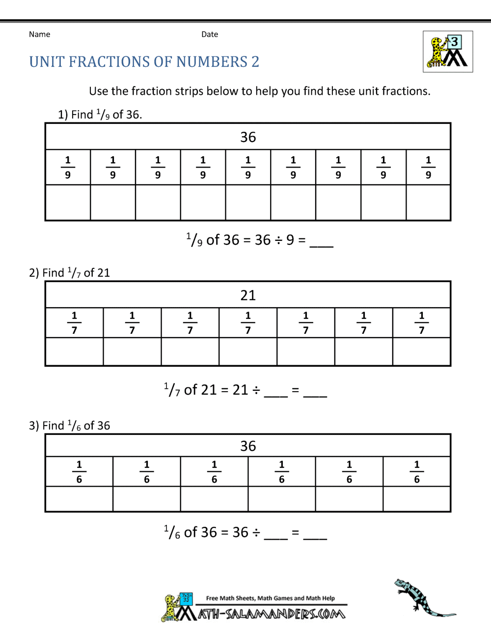 Unit Fraction Of Numbers