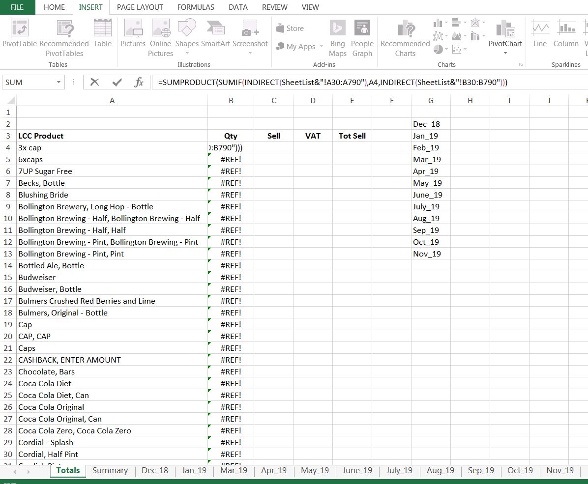 vlookup across multiple worksheets